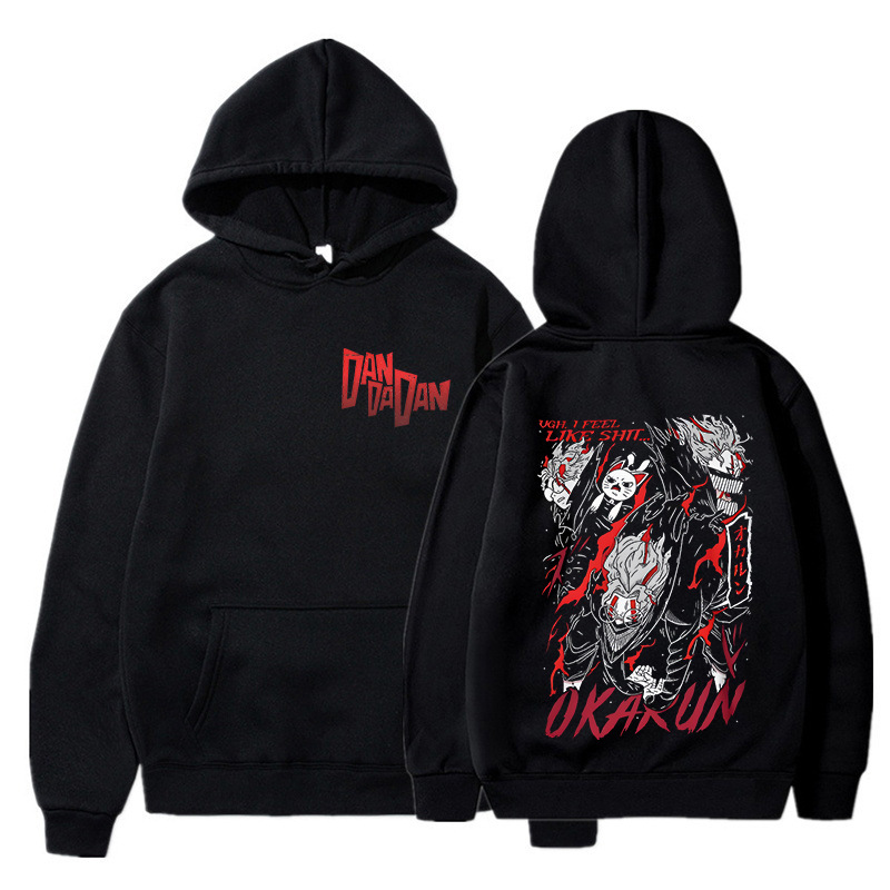 Anime Merch Hoodie - Dandadan Ayase Momo Okarun Graphic Hoodie