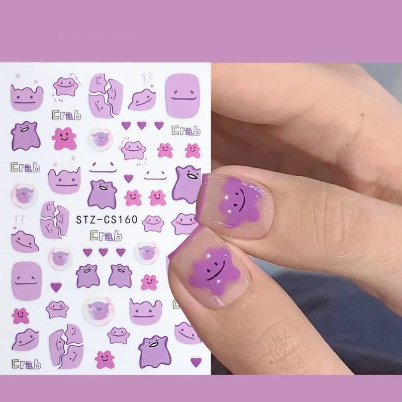 Pokemon Ditto Nail Art Sticker - Anime Merchandise Nepal recension och pris