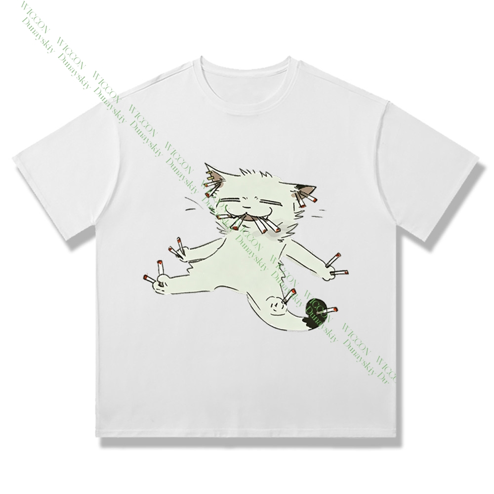 Chainsmoker Cat Yaniko Satou C - Anime Merchandise T-Shirts recension och pris