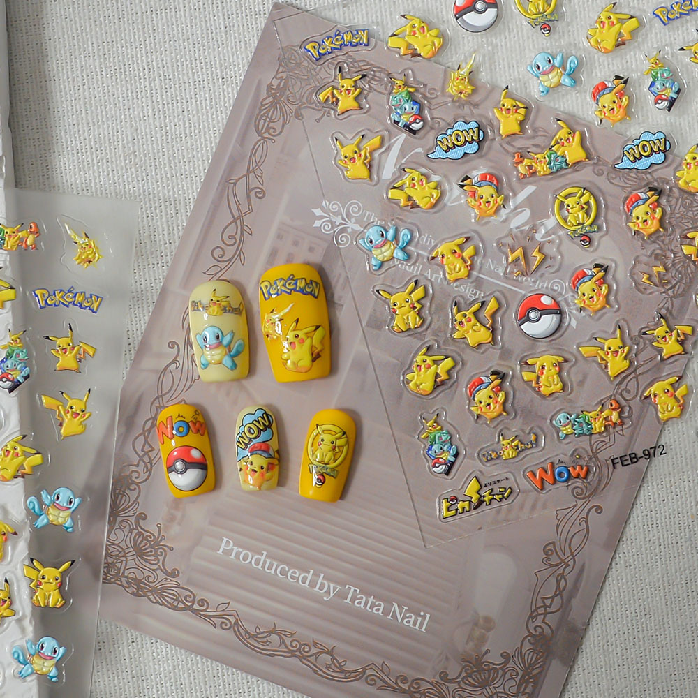 Cartoon Anime Pikachu Nail Art - Anime Merchandise Nepal recension och pris