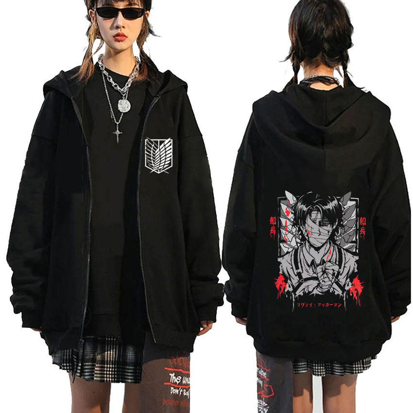 Anime Attack on Titan Levi Ack - Anime Merch Hoodie recension och pris